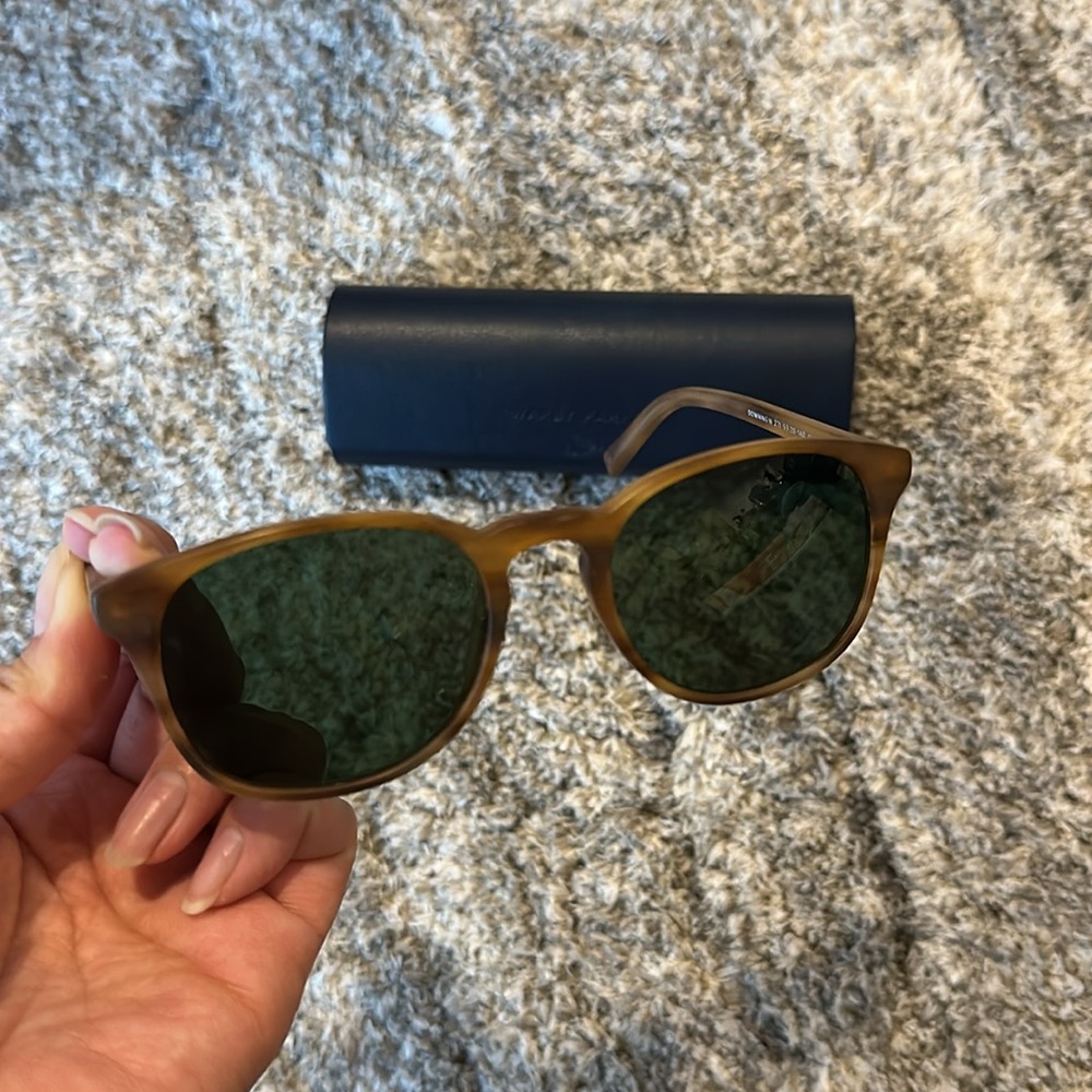 Warby Parker Brown Sunglasses with Navy Case